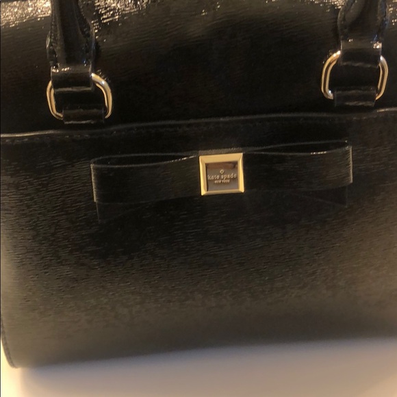 Kate Spade ♠️ patent black bow bag - Picture 2 of 7